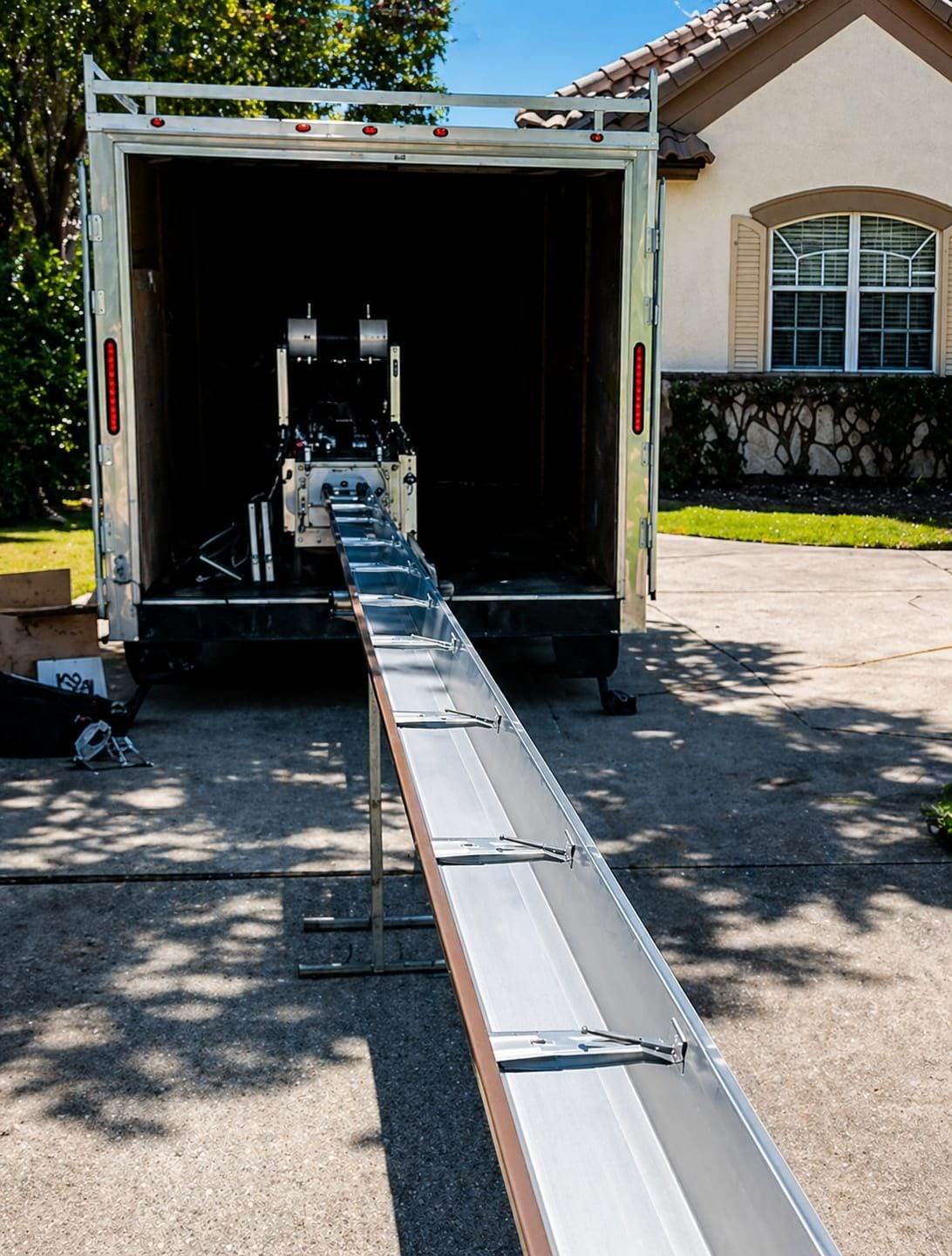 We Pull Up. Gutters C2U on-site fabrication step 1